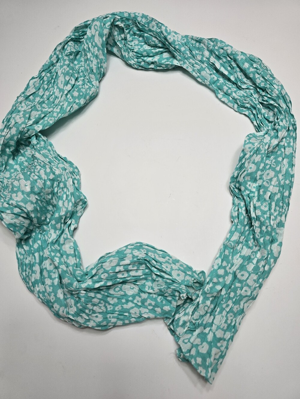 Lightweight Teal Floral Print Scarf - Women Accessories